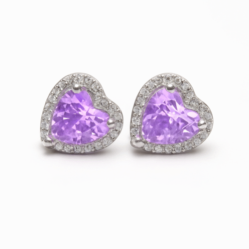 حلق البنادورة فص موف-Pandora ring purple heart